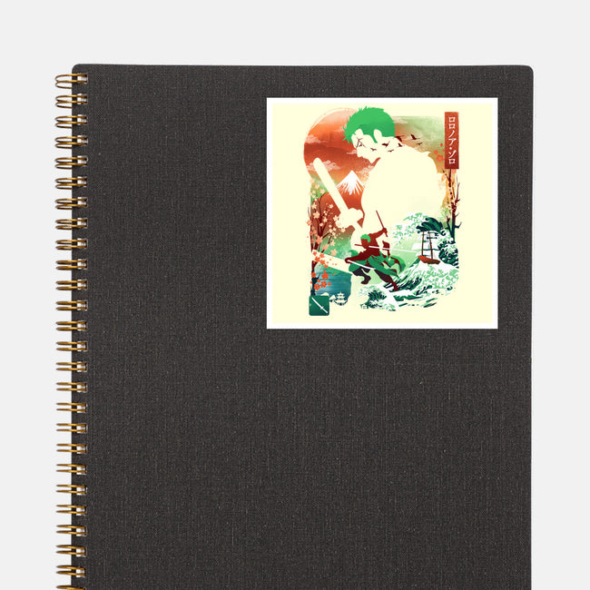 Ukiyo Master Swordman-None-Glossy-Sticker-dandingeroz