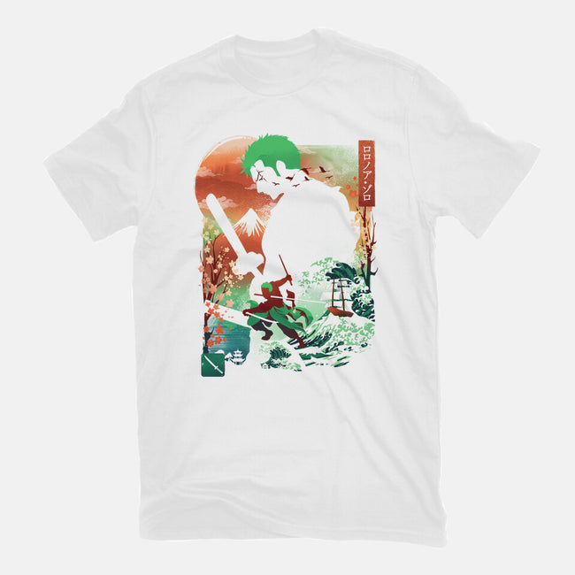 Ukiyo Master Swordman-Womens-Basic-Tee-dandingeroz
