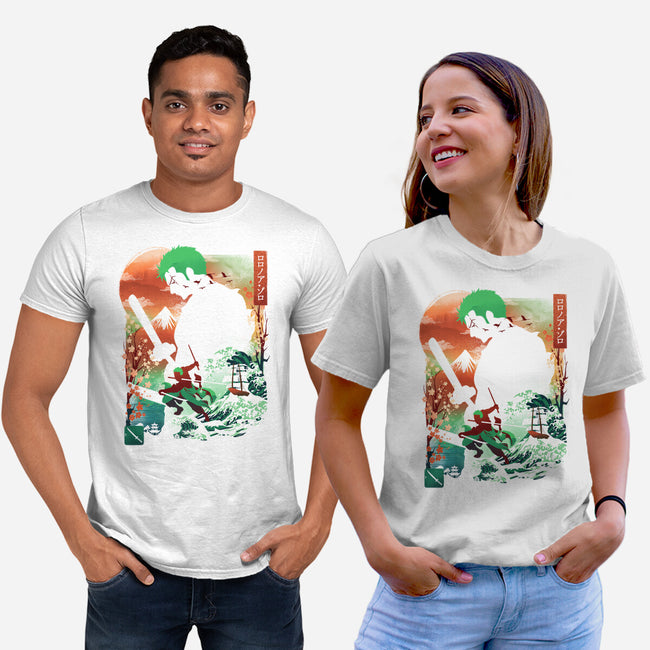 Ukiyo Master Swordman-Unisex-Basic-Tee-dandingeroz