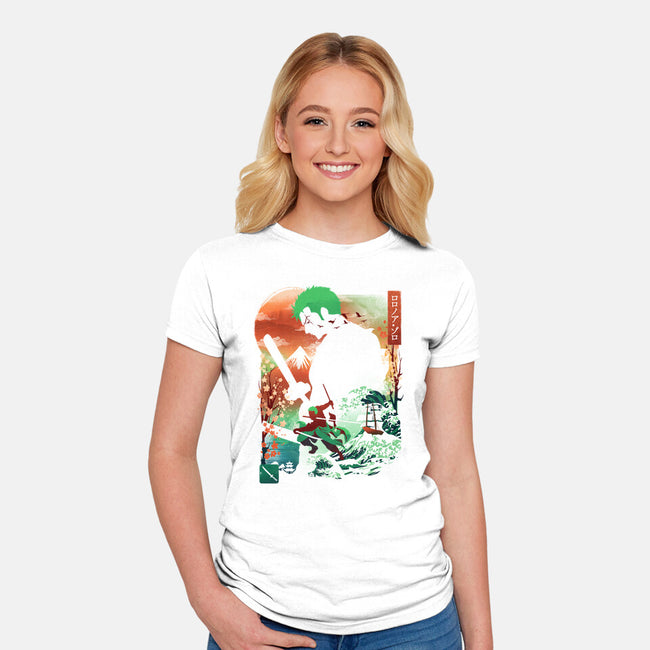 Ukiyo Master Swordman-Womens-Fitted-Tee-dandingeroz