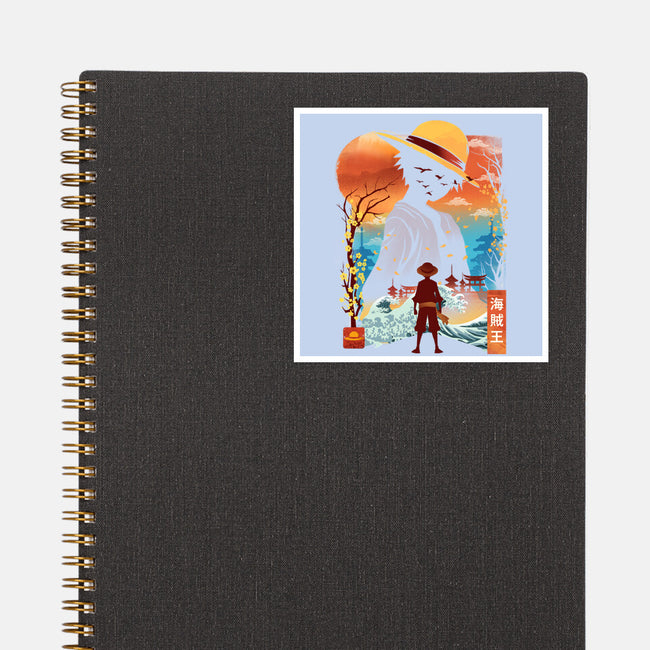 Ukiyo King Pirate-None-Glossy-Sticker-dandingeroz