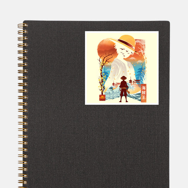 Ukiyo King Pirate-None-Glossy-Sticker-dandingeroz