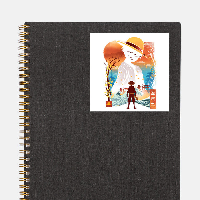 Ukiyo King Pirate-None-Glossy-Sticker-dandingeroz