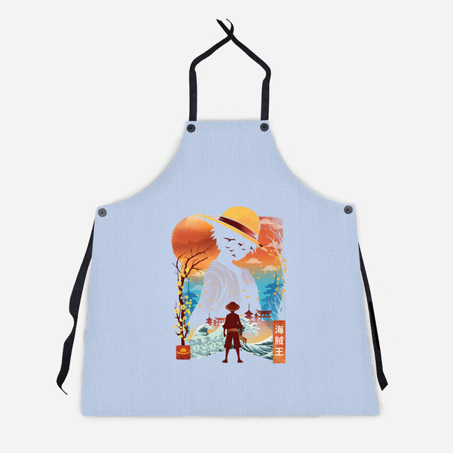 Ukiyo King Pirate-Unisex-Kitchen-Apron-dandingeroz