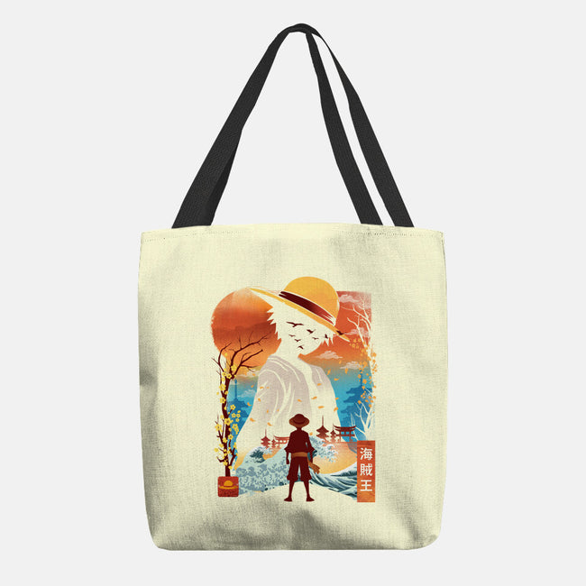 Ukiyo King Pirate-None-Basic Tote-Bag-dandingeroz