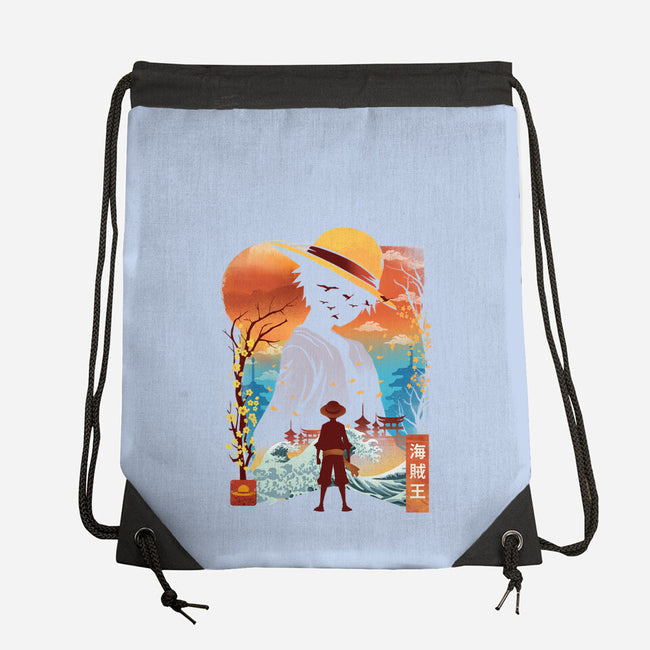 Ukiyo King Pirate-None-Drawstring-Bag-dandingeroz