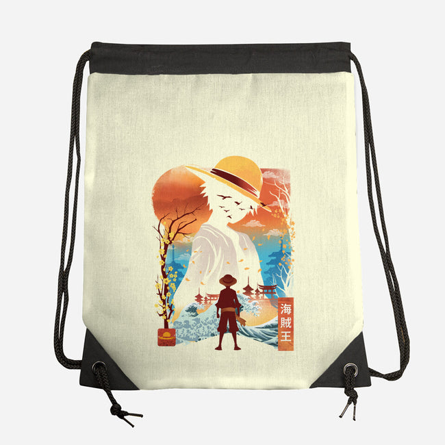 Ukiyo King Pirate-None-Drawstring-Bag-dandingeroz