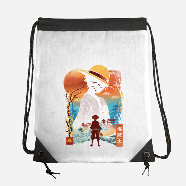 Ukiyo King Pirate-None-Drawstring-Bag-dandingeroz