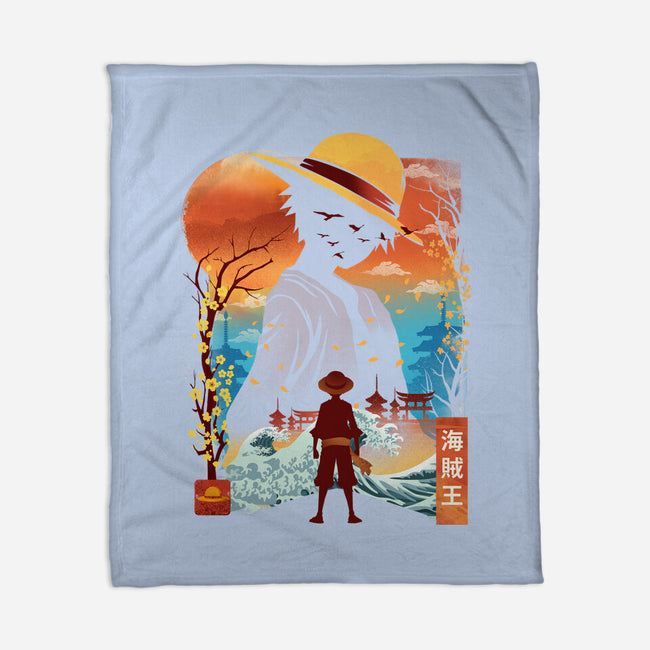 Ukiyo King Pirate-None-Fleece-Blanket-dandingeroz