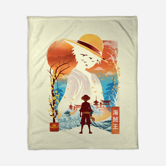 Ukiyo King Pirate-None-Fleece-Blanket-dandingeroz