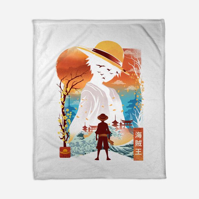 Ukiyo King Pirate-None-Fleece-Blanket-dandingeroz