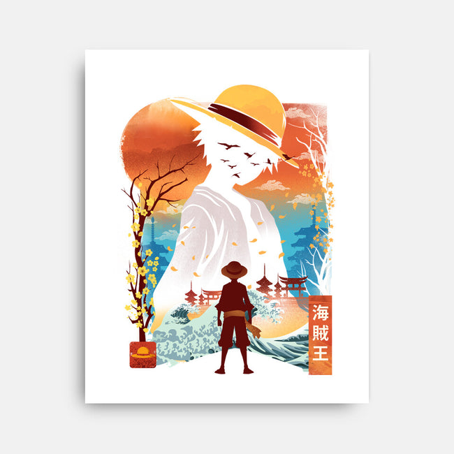 Ukiyo King Pirate-None-Stretched-Canvas-dandingeroz