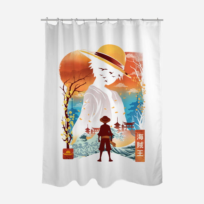 Ukiyo King Pirate-None-Polyester-Shower Curtain-dandingeroz