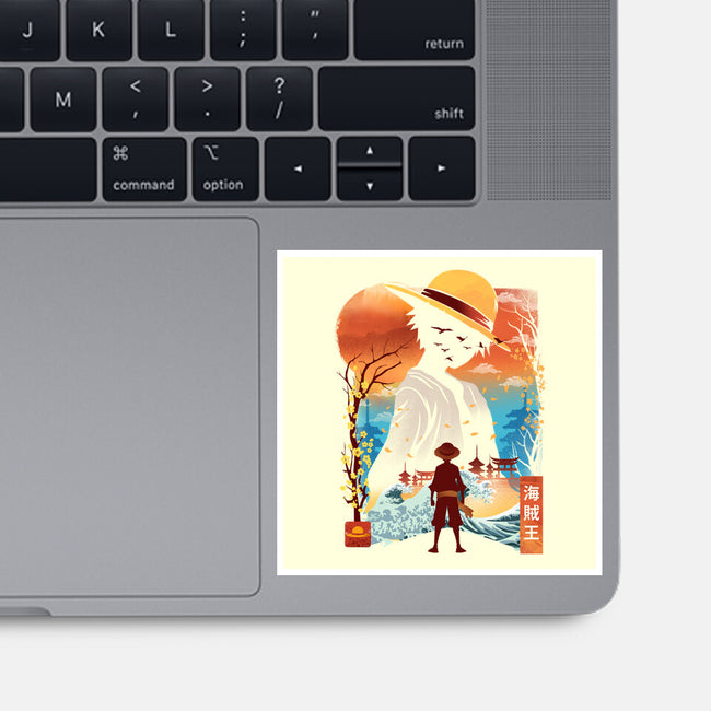 Ukiyo King Pirate-None-Glossy-Sticker-dandingeroz