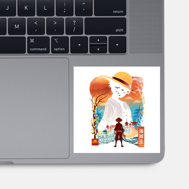 Ukiyo King Pirate-None-Glossy-Sticker-dandingeroz