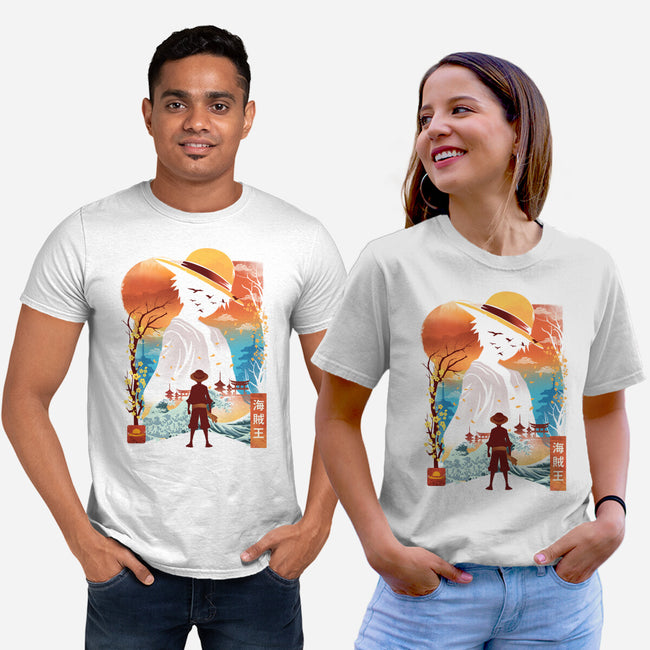 Ukiyo King Pirate-Unisex-Basic-Tee-dandingeroz