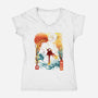 Ukiyo Mr. Prince-Womens-V-Neck-Tee-dandingeroz