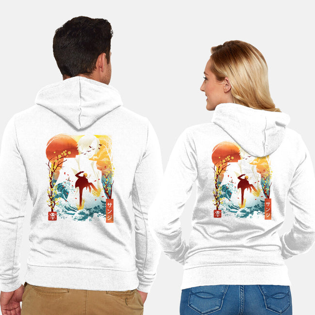 Ukiyo Mr. Prince-Unisex-Zip-Up-Sweatshirt-dandingeroz