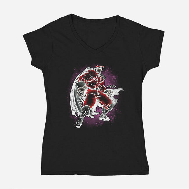 M Bison-Womens-V-Neck-Tee-turborat14