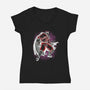 M Bison-Womens-V-Neck-Tee-turborat14