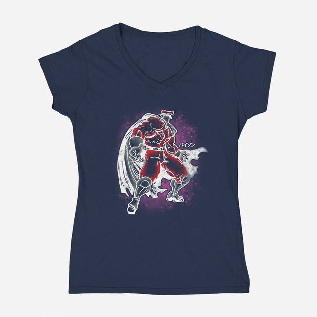 M Bison-Womens-V-Neck-Tee-turborat14