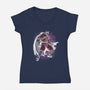 M Bison-Womens-V-Neck-Tee-turborat14