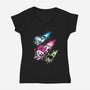 Super Color Girls-Womens-V-Neck-Tee-nickzzarto