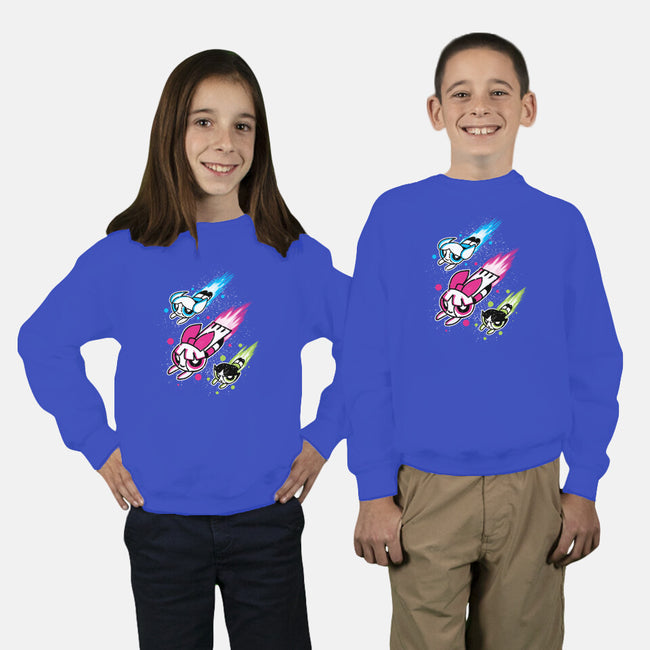 Super Color Girls-Youth-Crew Neck-Sweatshirt-nickzzarto