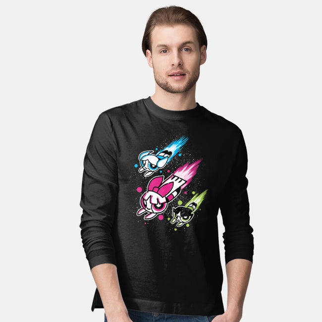 Super Color Girls-Mens-Long Sleeved-Tee-nickzzarto