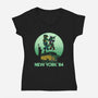 New York 84-Womens-V-Neck-Tee-rmatix