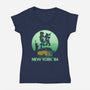 New York 84-Womens-V-Neck-Tee-rmatix