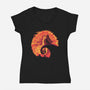 Nightmare Before Conquest-Womens-V-Neck-Tee-rmatix