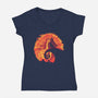 Nightmare Before Conquest-Womens-V-Neck-Tee-rmatix