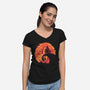 Nightmare Before Conquest-Womens-V-Neck-Tee-rmatix