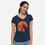 Nightmare Before Conquest-Womens-V-Neck-Tee-rmatix