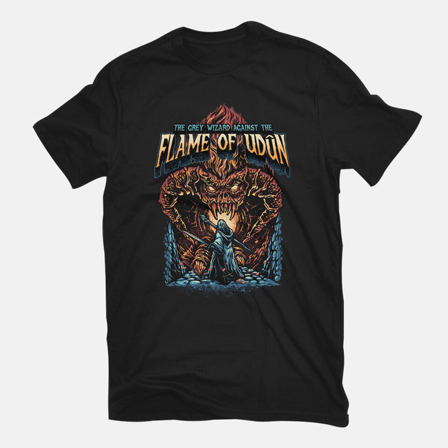 Wizard Against The Flame-Mens-Basic-Tee-glitchygorilla