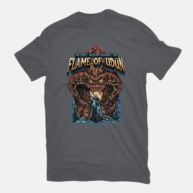 Wizard Against The Flame-Womens-Fitted-Tee-glitchygorilla