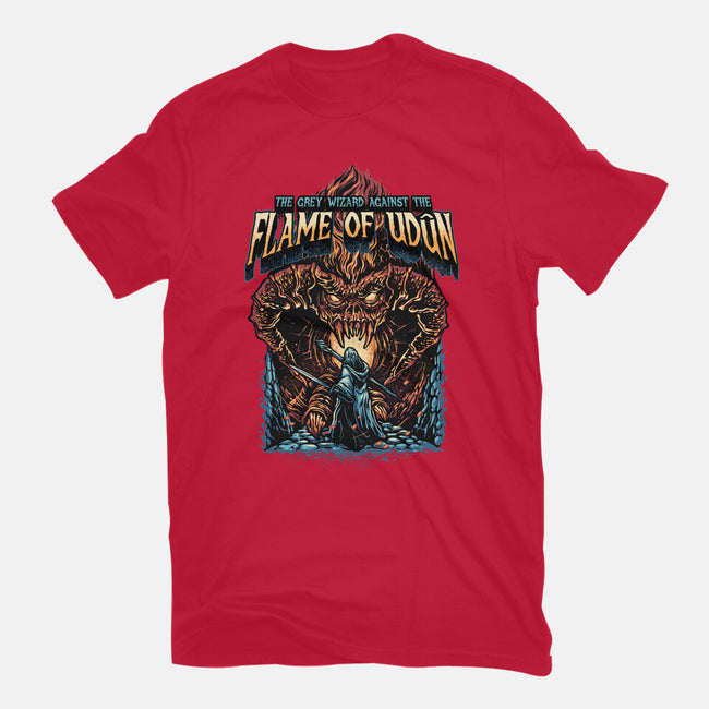 Wizard Against The Flame-Mens-Heavyweight-Tee-glitchygorilla