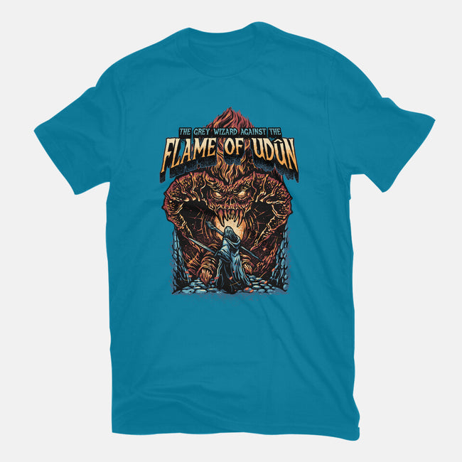 Wizard Against The Flame-Womens-Fitted-Tee-glitchygorilla