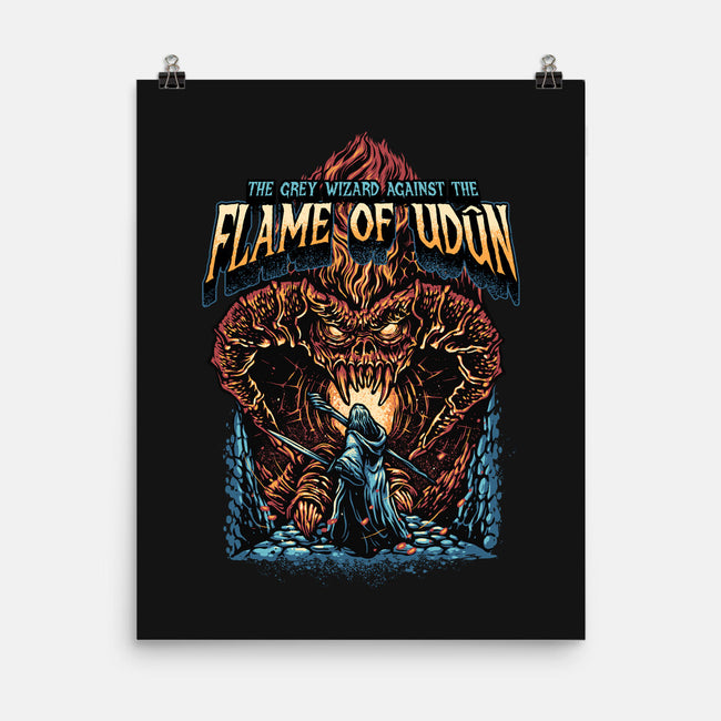 Wizard Against The Flame-None-Matte-Poster-glitchygorilla