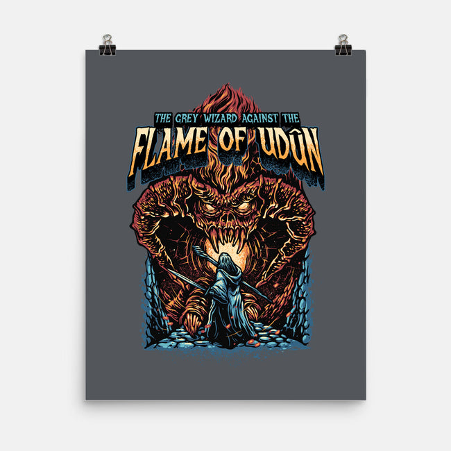 Wizard Against The Flame-None-Matte-Poster-glitchygorilla