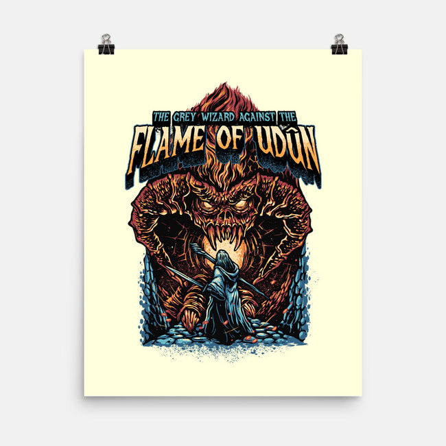 Wizard Against The Flame-None-Matte-Poster-glitchygorilla