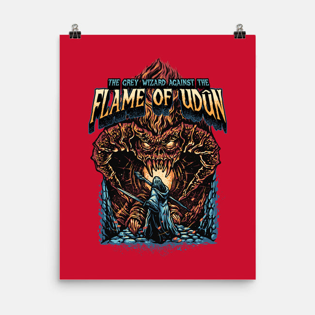 Wizard Against The Flame-None-Matte-Poster-glitchygorilla