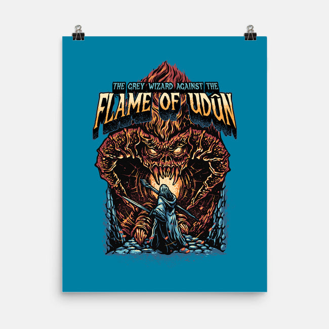 Wizard Against The Flame-None-Matte-Poster-glitchygorilla