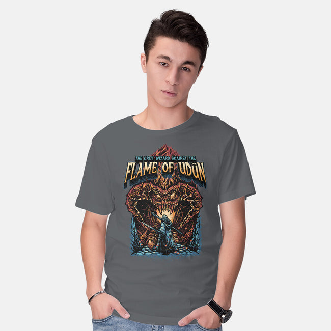 Wizard Against The Flame-Mens-Basic-Tee-glitchygorilla
