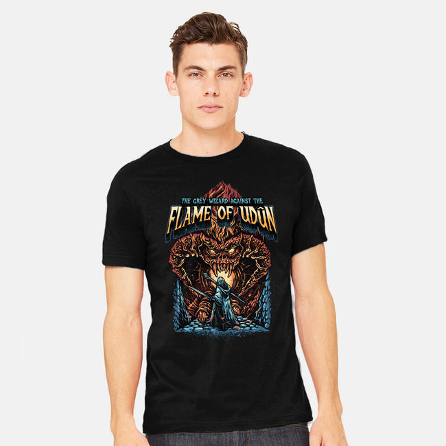 Wizard Against The Flame-Mens-Heavyweight-Tee-glitchygorilla