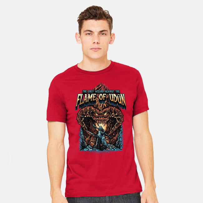 Wizard Against The Flame-Mens-Heavyweight-Tee-glitchygorilla
