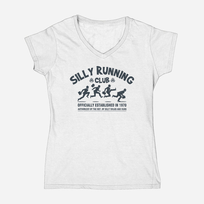 Funny Silly Running Club-Womens-V-Neck-Tee-erion_designs