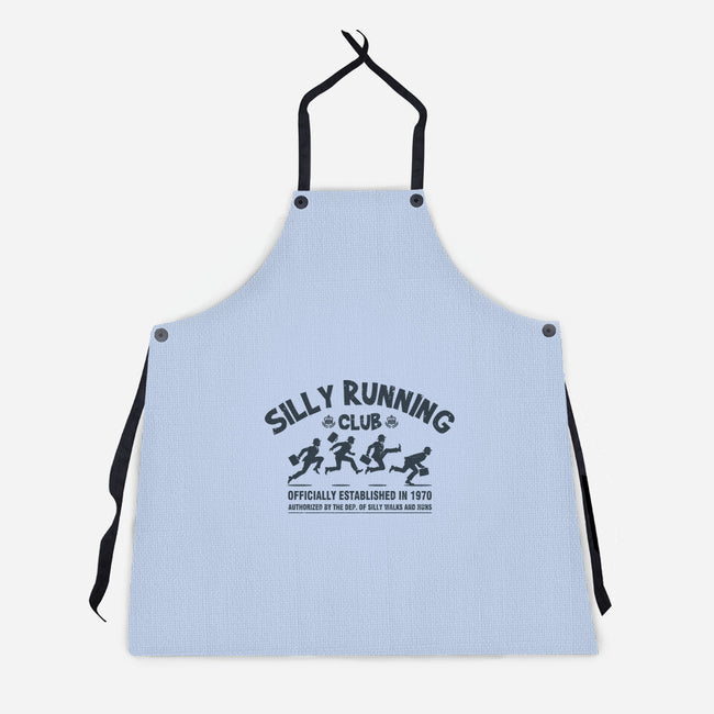 Funny Silly Running Club-Unisex-Kitchen-Apron-erion_designs