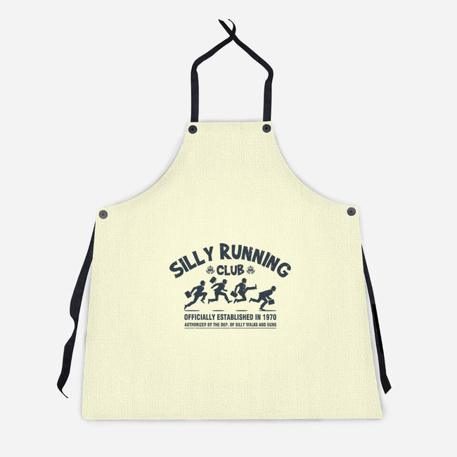 Funny Silly Running Club-Unisex-Kitchen-Apron-erion_designs